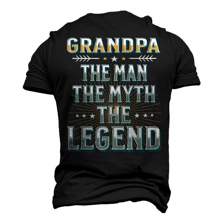 Grandpa The Man The Myth The Legend Fathers Day Grandad Men's 3D T-shirt Back Print