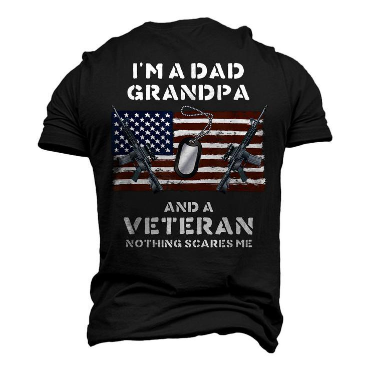 Grandpa And Military Veteran Fathers Day Men's 3D T-Shirt Back Print