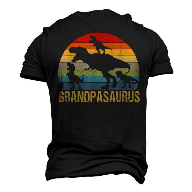 Grandpasaurus 3 Kids For Dad Grandpa Fathers Day Men's 3D T-Shirt Back Print