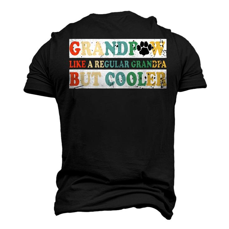 Grandpaw Like A Regular Grandpa But Cooler Vintage Retro Men's 3D T-Shirt Back Print