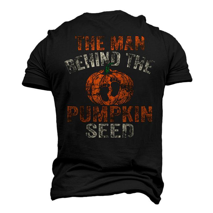 Halloween Pregnancy Dad The Man Behind The Pumpkin Seed Men's 3D T-Shirt Back Print