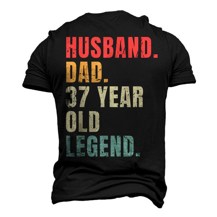 Husband Dad 37 Year Old Legend Retro Vintage 37Th Birthday Men's 3D T-Shirt Back Print