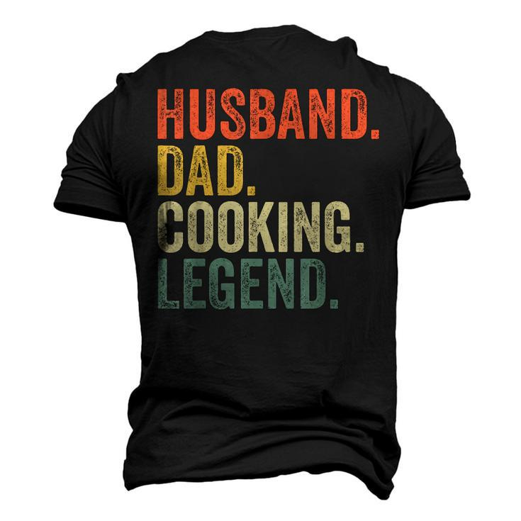 Husband Dad Cooking Legend Cook Chef Father Vintage Men's 3D T-Shirt Back Print