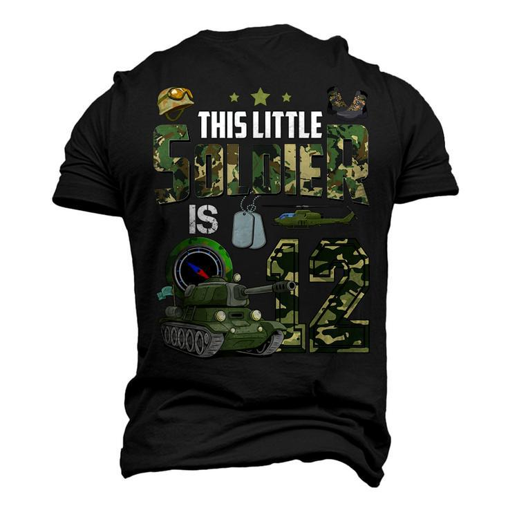 Kids 12 Year Old Soldier Birthday T Military Camo 12Th Men's 3D T-Shirt Back Print