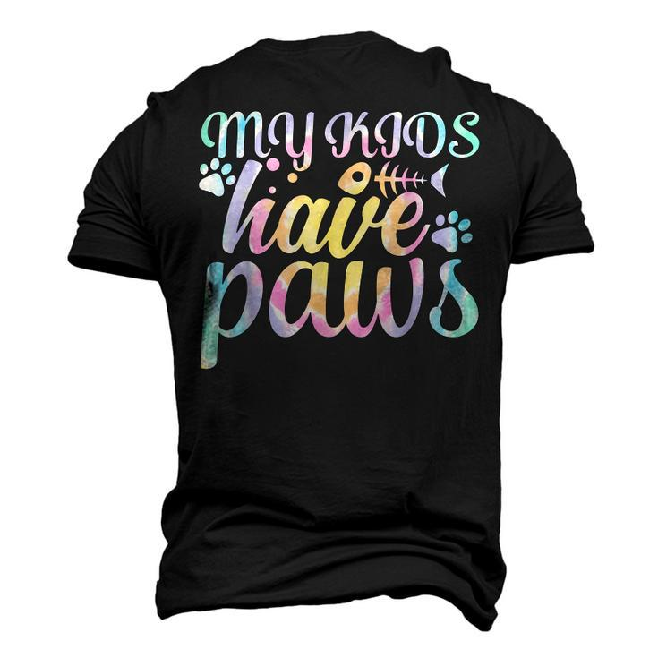My Kids Have Paws For Cats Mom And Cats Dad Tie Dye Men's 3D T-Shirt Back Print