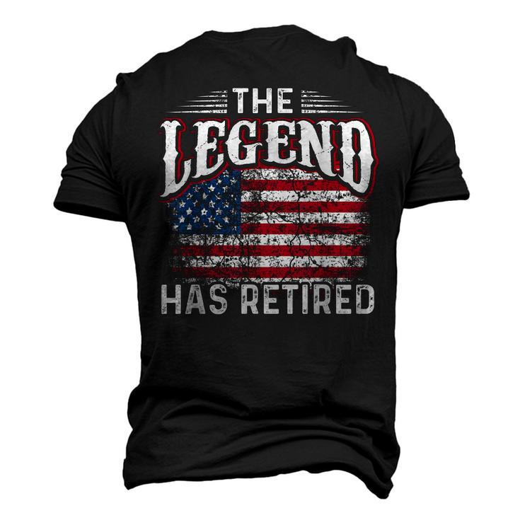 The Legend Has Retired Usa Flag Retirement Men's 3D T-shirt Back Print