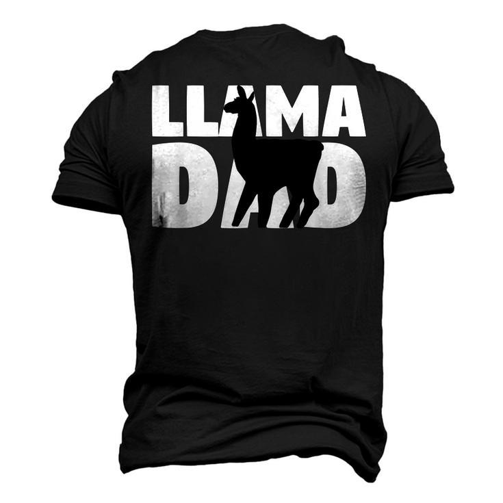 Llama Dad Llama Lover For Father Pet Animal Men's 3D T-Shirt Back Print