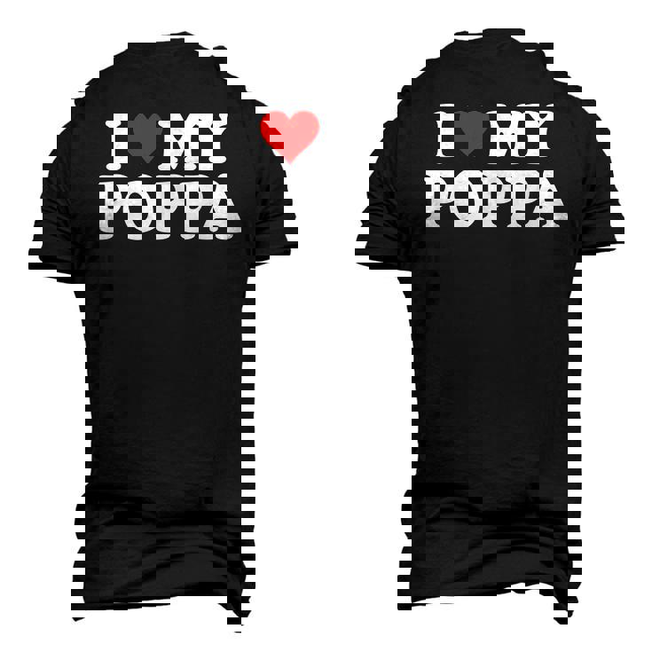 I Love My Poppa T Heart Fun Men's 3D T-Shirt Back Print