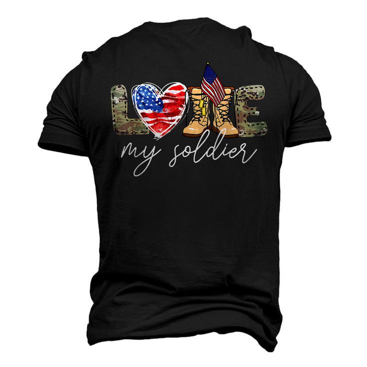 I Love My Soldier Military T Army Mom Army Wife Men's 3D T-Shirt Back Print