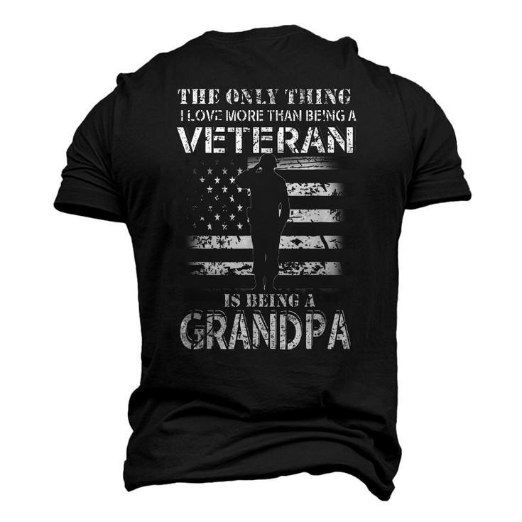 I Love More Than A Veteran Is Being Grandpa Army Pride Men's 3D T-Shirt Back Print