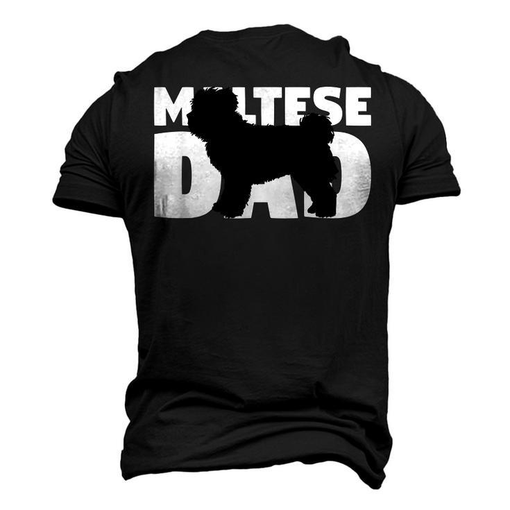 Maltese Dad Maltese For Dog Father Dog Dad Men's 3D T-Shirt Back Print