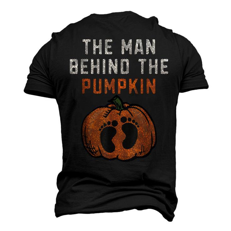 The Man Behind The Pumpkin Dad Halloween Pregnancy Reveal Men's 3D T-Shirt Back Print
