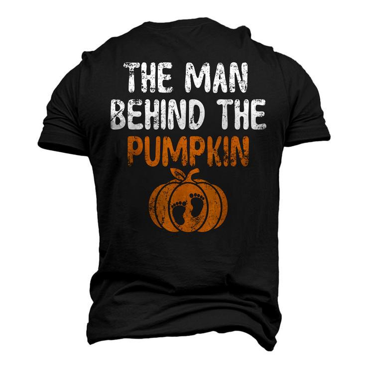 The Man Behind The Pumpkin Pregnancy Halloween New Dad Men's 3D T-Shirt Back Print