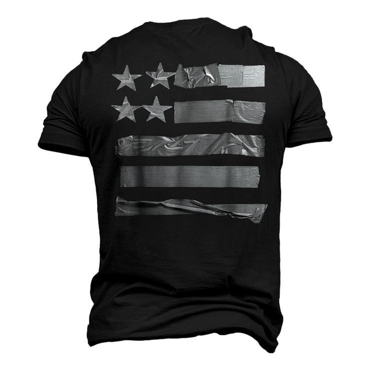 Mechanic American Flag Duct Tape Patriotic Men's 3D T-Shirt Back Print