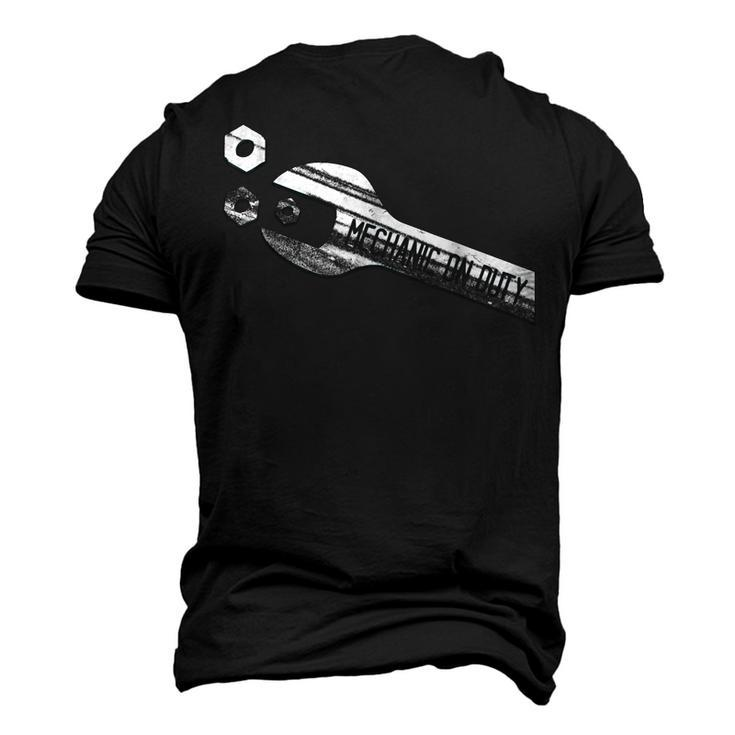 Mechanic On Duty Wrench And Nuts Men's 3D T-Shirt Back Print