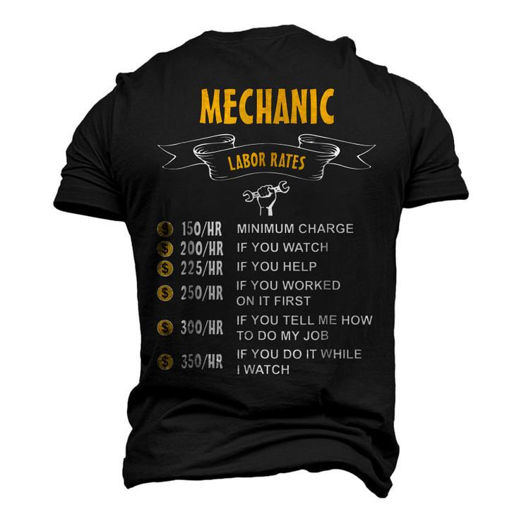 Mechanic Hourly Rates T Men's 3D T-Shirt Back Print