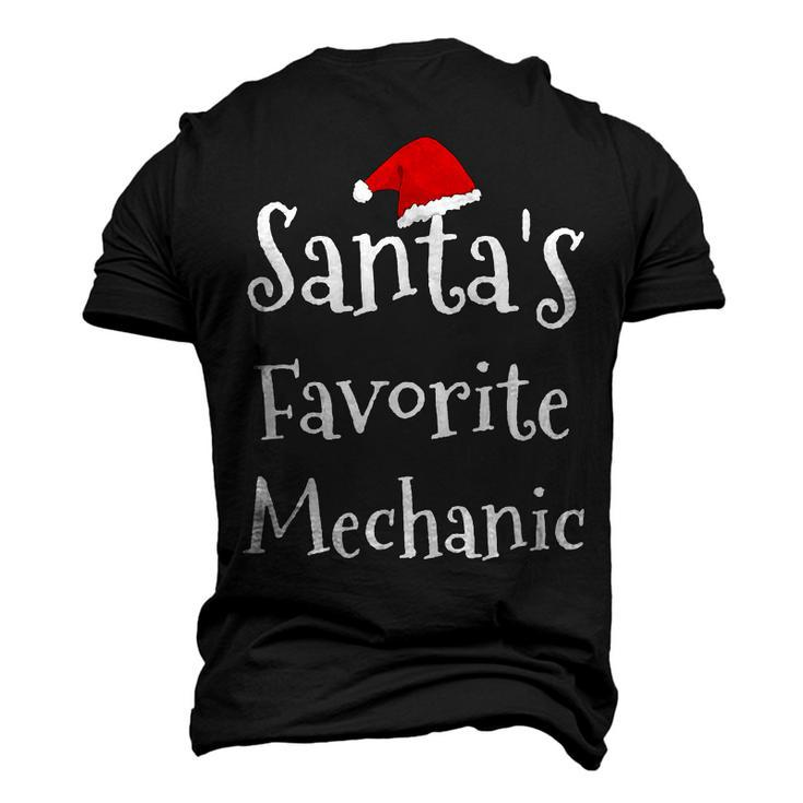 Mechanic Santas Favorite Job Christmas Santa Claus Hat Men's 3D T-Shirt Back Print