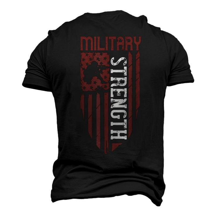 Military Strength Men's 3D T-Shirt Back Print