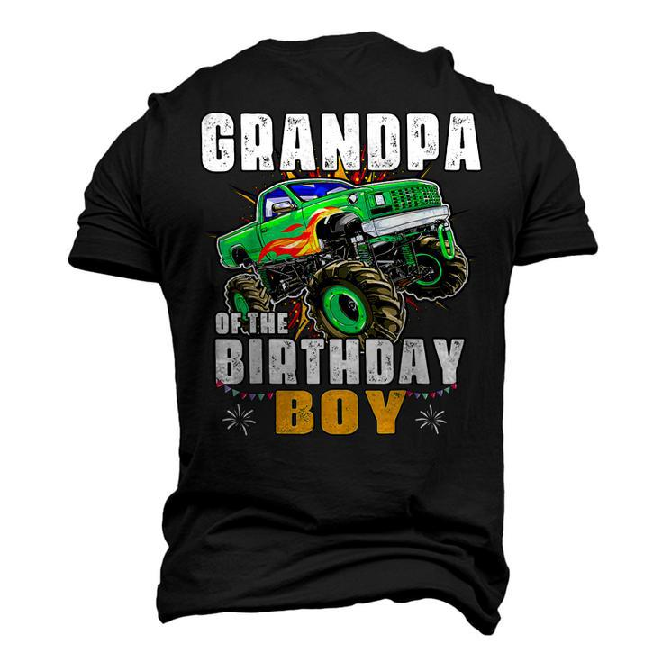 Monster Truck Matching Grandpa Of The Birthday Boy Men's 3D T-Shirt Back Print