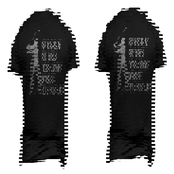 Officially Retired Golf Dad Golfing Retirement Golfer Men's 3D T-Shirt Back Print
