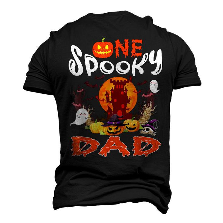 One Spooky Dad Halloween Witch Boo Ghosts Scary Pumpkins Men's 3D T-Shirt Back Print