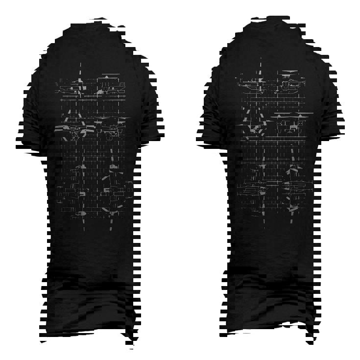 Osprey Mv22 Vstol Military Turboprop Aircraft Classic Men's 3D T-Shirt Back Print