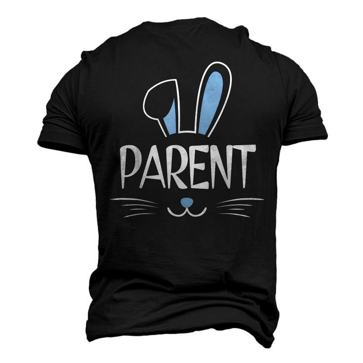 Parent Bunny Rabbit Face Group Easter Father Day Men's 3D T-Shirt Back Print