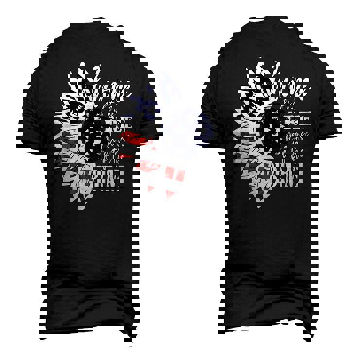 Patriotic Military American Patriotic Sunflower Memorial Day Men's 3D T-Shirt Back Print