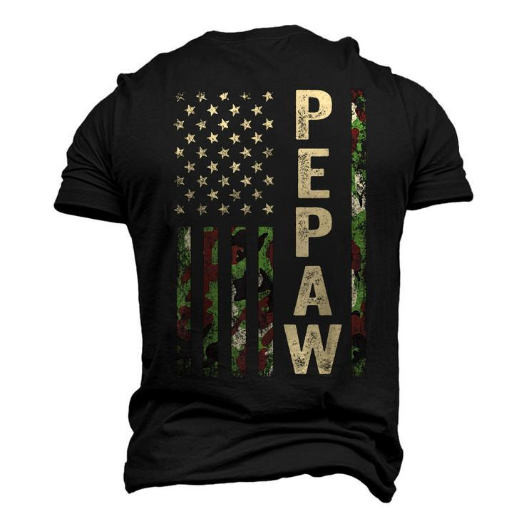 Pepaw American Military Camouflage Flag Fathers Day Men's 3D T-Shirt Back Print