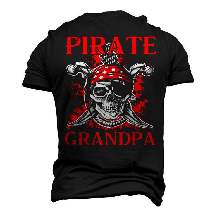 Pirate Grandpa Happy Father Day Matching Pirate Lover Men's 3D T-Shirt Back Print