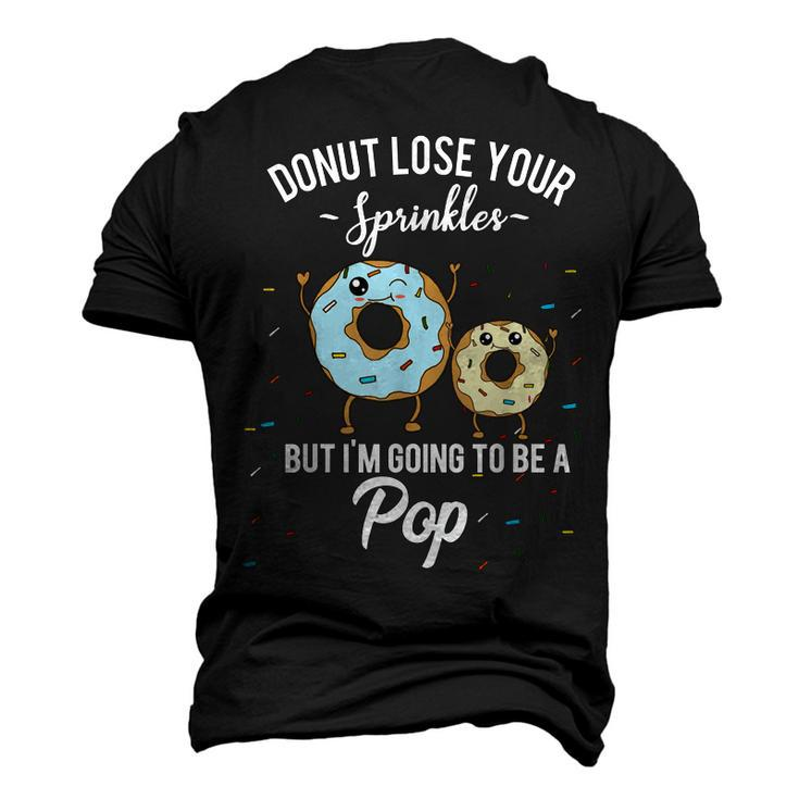 Pop Grandfather Pregnancy Baby Announcement Father Dad Donut Men's 3D T-Shirt Back Print