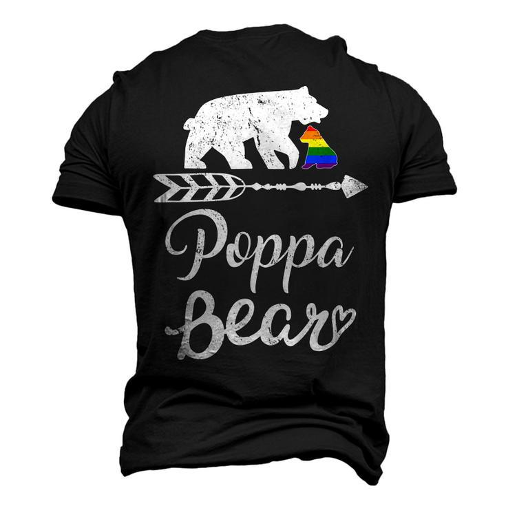 Poppa Bear Lgbt Lgbtq Rainbow Pride Gay Lesbian Men's 3D T-Shirt Back Print