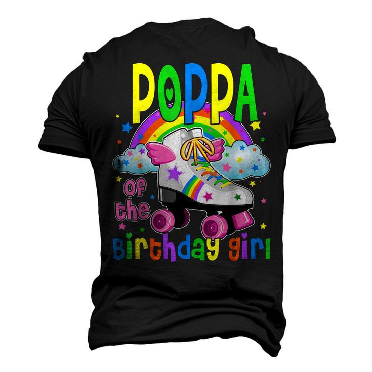 Poppa Of The Birthday Girl Rolling Skate Vibes Men's 3D T-Shirt Back Print