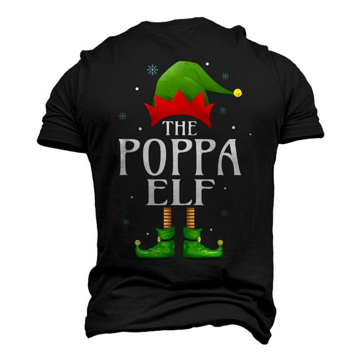 Poppa Elf Xmas Matching Group Christmas Grandpa Men's 3D T-Shirt Back Print