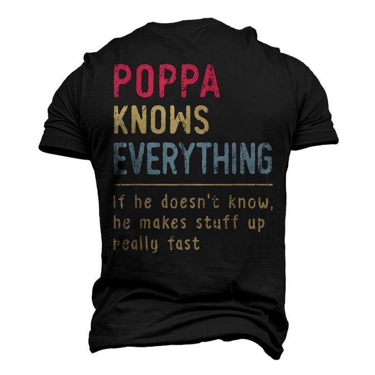 Poppa Know Everything Grandpa Men's 3D T-Shirt Back Print