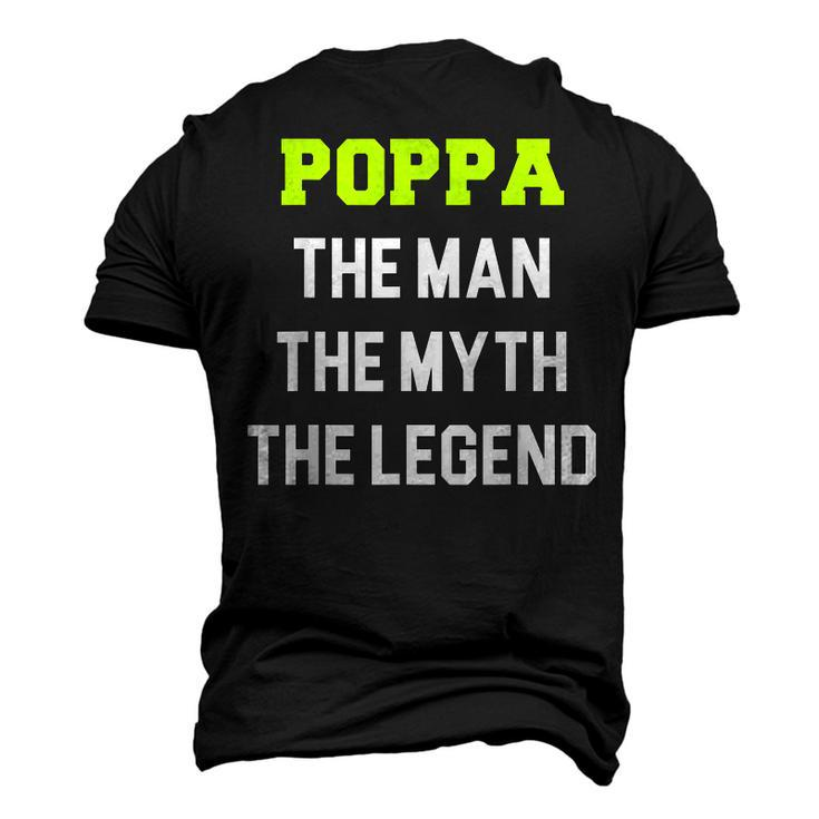 Poppa The Man The Myth The Legend Cool Dad Christmas Men's 3D T-Shirt Back Print