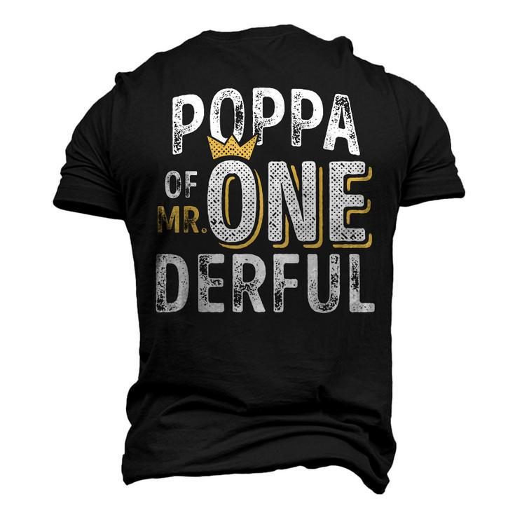 Poppa Of Mr Onederful 1St Birthday First Onederful Matching Men's 3D T-Shirt Back Print