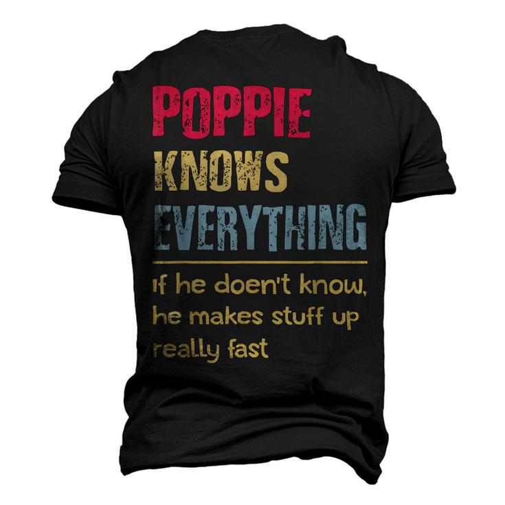 Poppie Know Everything Grandpa Men's 3D T-Shirt Back Print