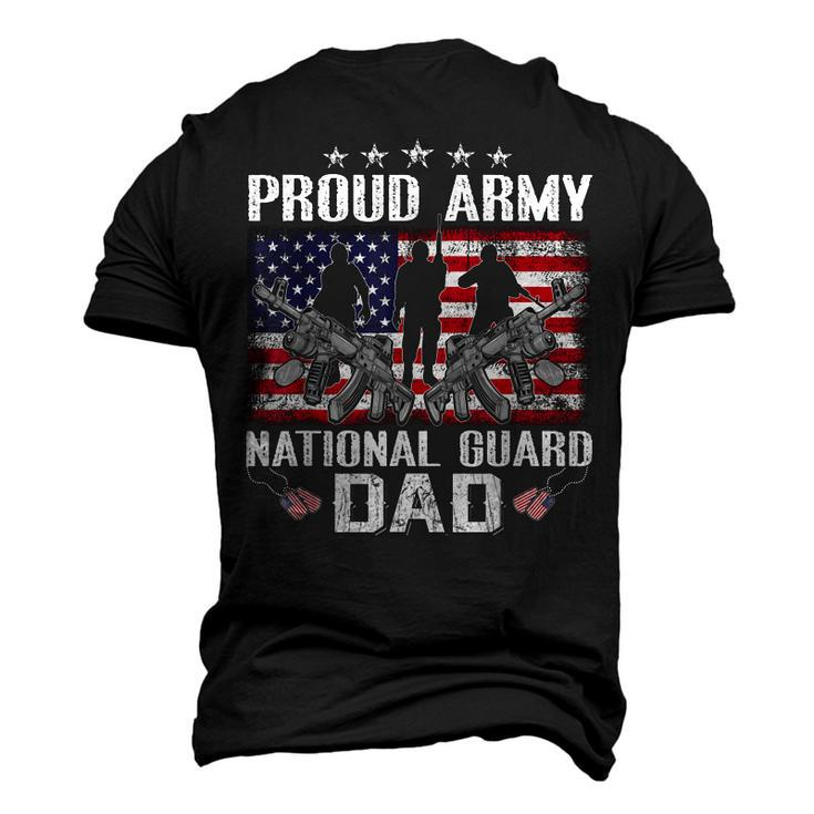 Proud Army National Guard Dad Usa Flag Military For 4Th July Men's 3D T-Shirt Back Print