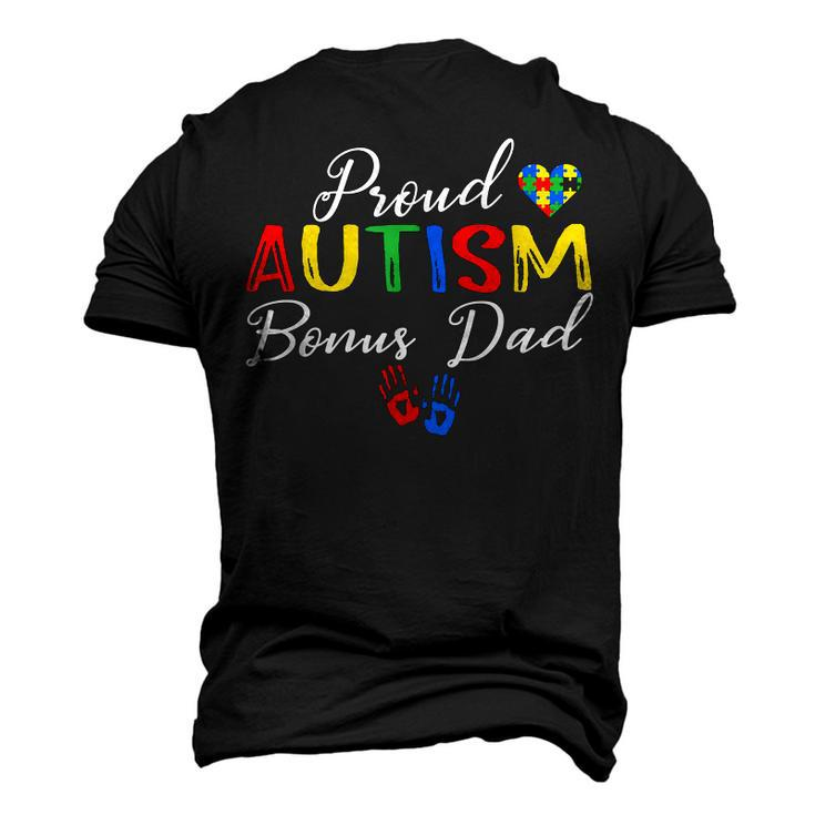 Proud Autism Bonusdad Autism Awareness Autistic Support Men's 3D T-Shirt Back Print