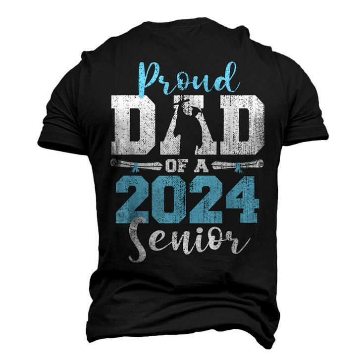 Proud Dad Of A 2024 24 Senior Graduate Seniors Graduation Men's 3D T-Shirt Back Print