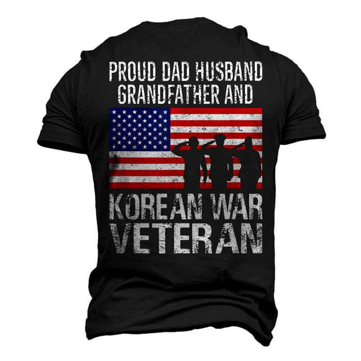 Proud Dad Husband Grandfather And Korean War Veteran Men's 3D T-Shirt Back Print