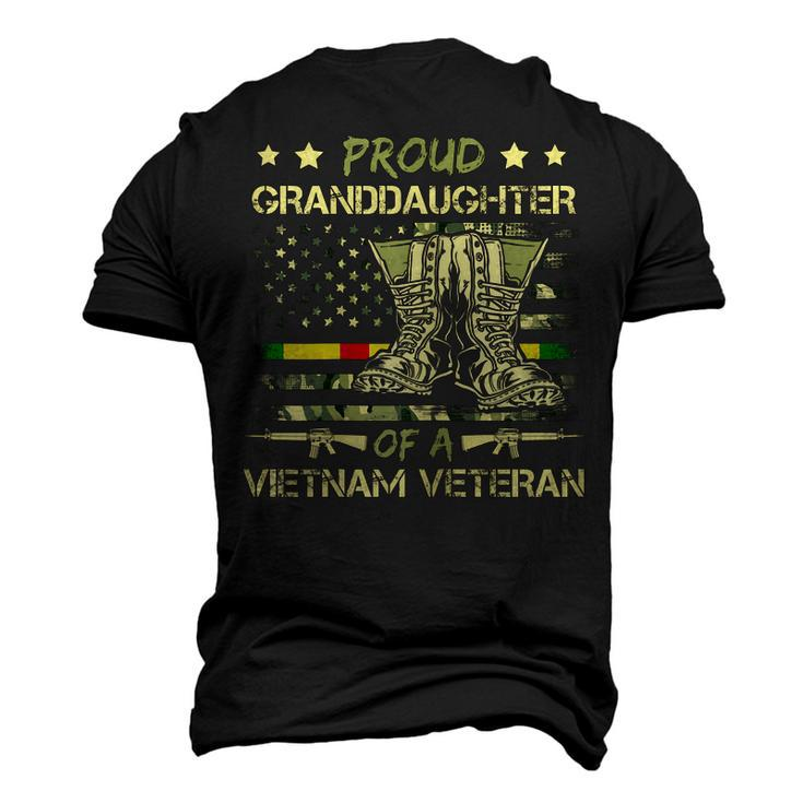 Proud Granddaughter Of A Vietnam Veteran Camouflage Flag Men's 3D T-Shirt Back Print