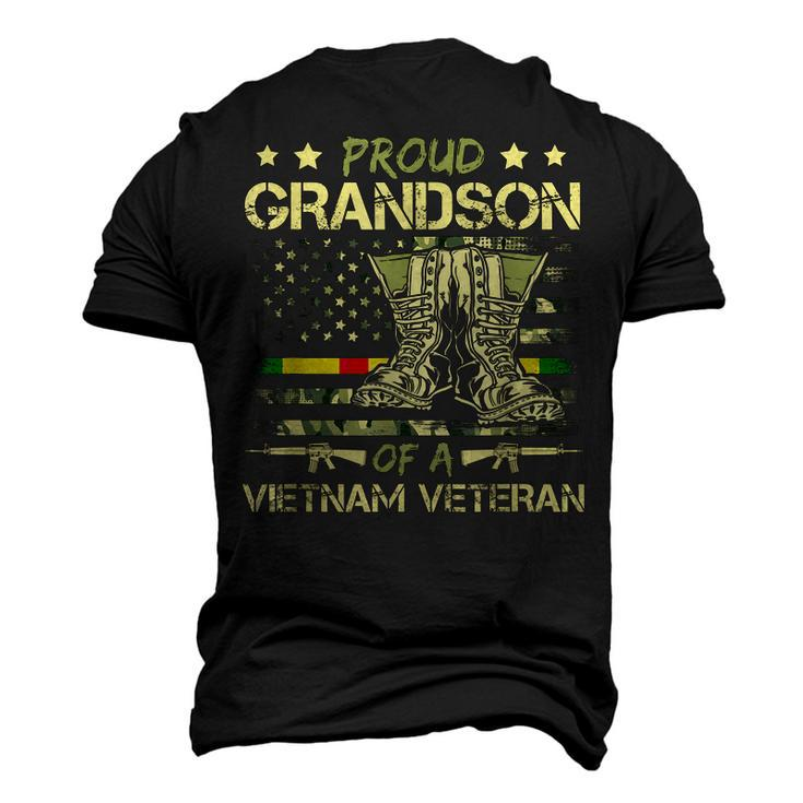 Proud Grandson Of A Vietnam Veteran American Flag Men's 3D T-Shirt Back Print