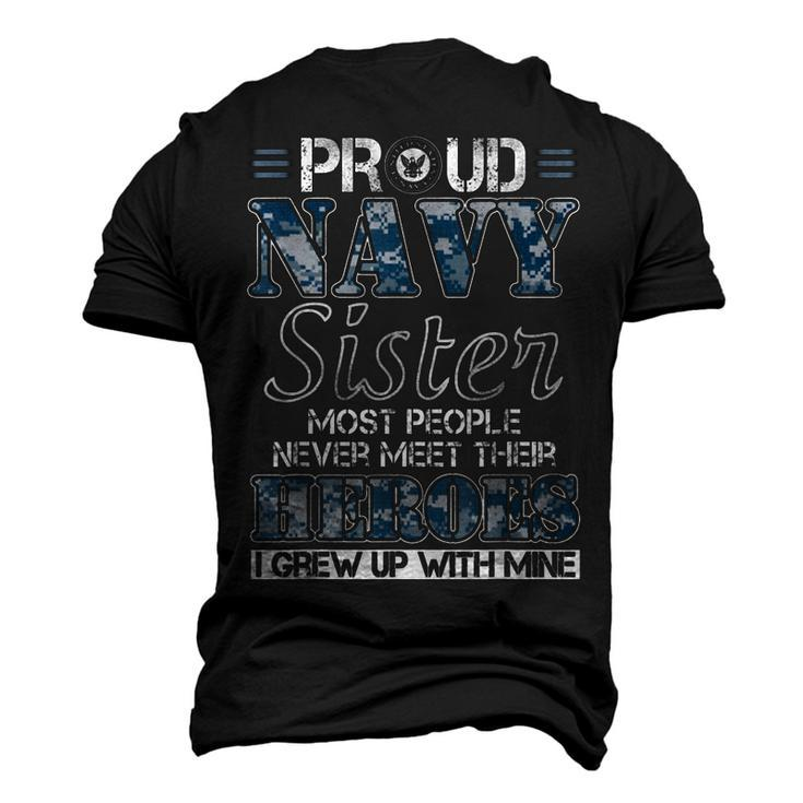 Proud Navy Sister Us Military Men's 3D T-Shirt Back Print