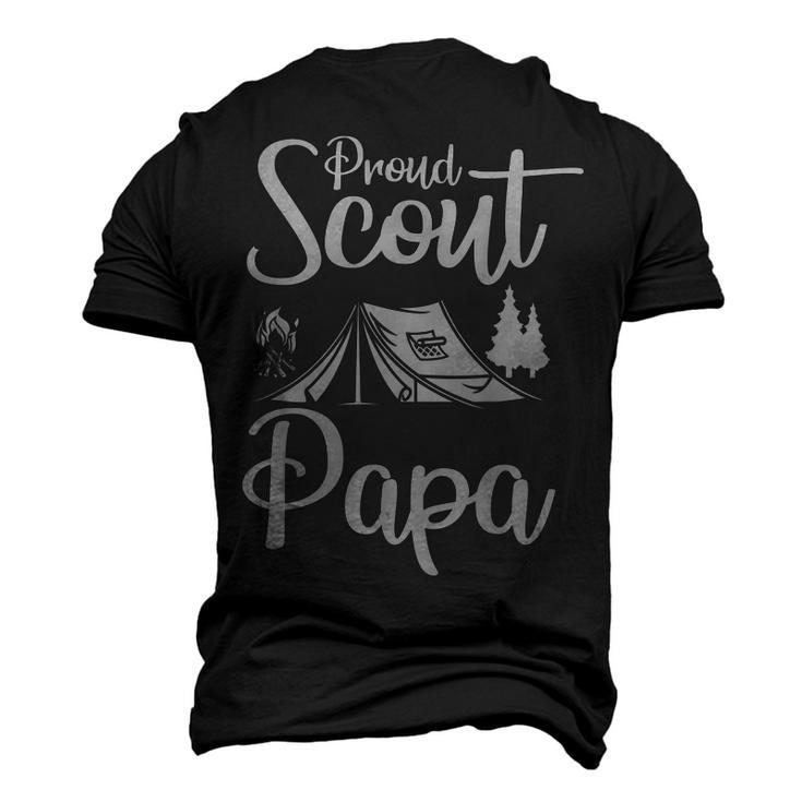 Proud Scout Papa Camping Scouting Tent Scout Dad Leader Men's 3D T-Shirt Back Print