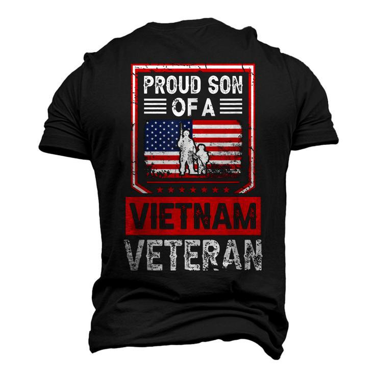 Proud Son Of A Vietnam Veteran Flag Military Veteran Men's 3D T-Shirt Back Print