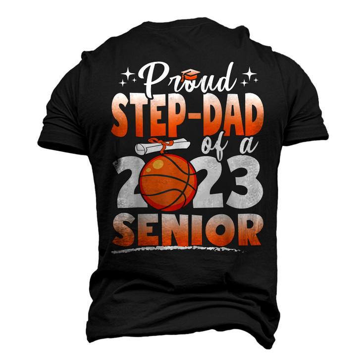 Proud Stepdad Of A 2023 Senior Basketball Graduation Men's 3D T-Shirt Back Print