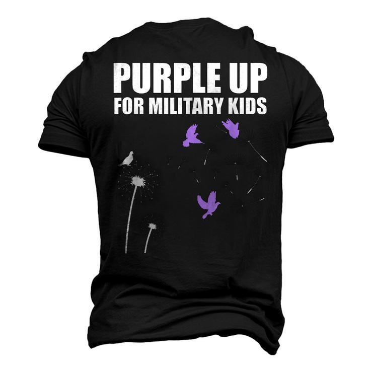 Purple Up For Military Kids Child Dandelion Month Military Men's 3D T-Shirt Back Print