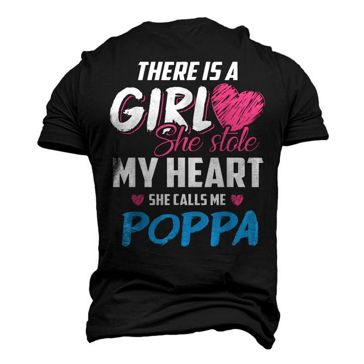 There Is A Girl She Stole My Heart She Calls Me Poppa Men's 3D T-Shirt Back Print